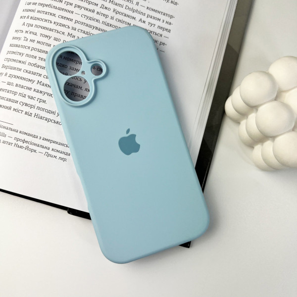Чохол для смартфона Silicone Full Case AA Camera Protect for Apple iPhone 16 27,Mist Блакитний