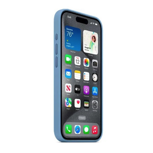 Чохол для смартфона Silicone Full Case AAA MagSafe IC for iPhone 15 Pro Max Блакитний
