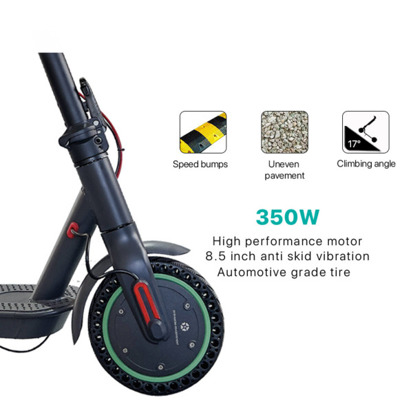 Електросамокат E-Fox ES850 8.5" 350W, 10,4Ah, 30km, 32km/h, Black-Grey