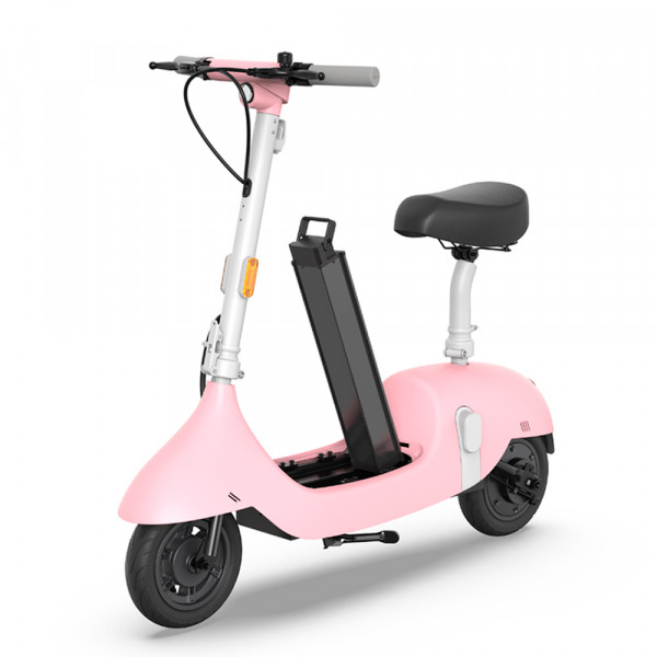 Електросамокат з сидінням OKAI Ceetle PRO EA10C Pink 10', 350(900)W, 25Km/h, 10.4Ah, 55Km, 20%, NFC, App.29kg