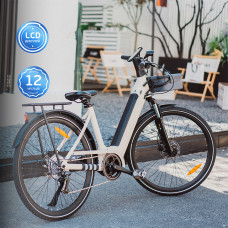 Електровелосипед OKAI EB10 Beige 28', 250(500)W, 14.4Ah, 100km, 25kmh, NFC, App, 29kg