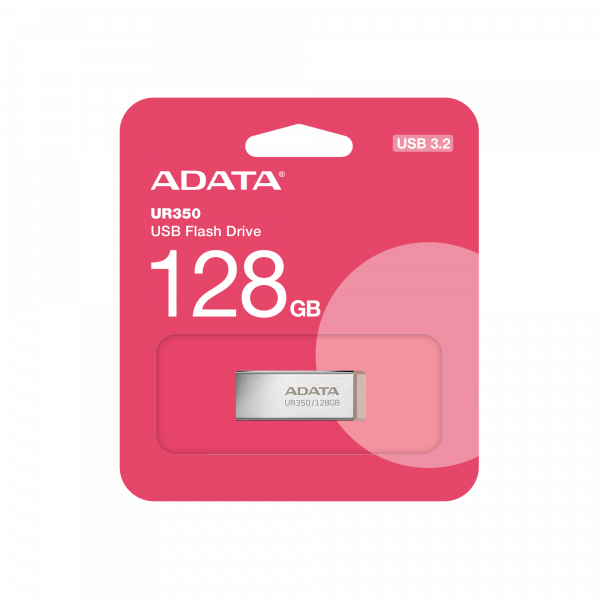 Флеш-накопичувач ADATA USB 3.2 UR 350 128Gb Silver/Beige (UR350-128G-RSR/BG)