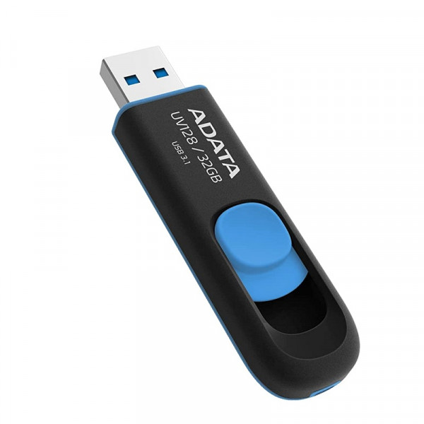 Флеш-накопичувач ADATA USB 3.2 UV 128 32Gb Black/Blue (AUV128-32G-RBE)