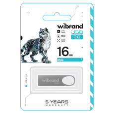Флеш-накопичувач Wibrand USB 2.0 Irbis 16Gb Silver (WI2.0/IR16U3S)