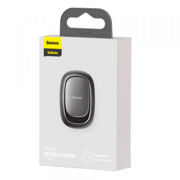 Гачки-тримачі Baseus Beetle Vehicle Hook Dark Grey