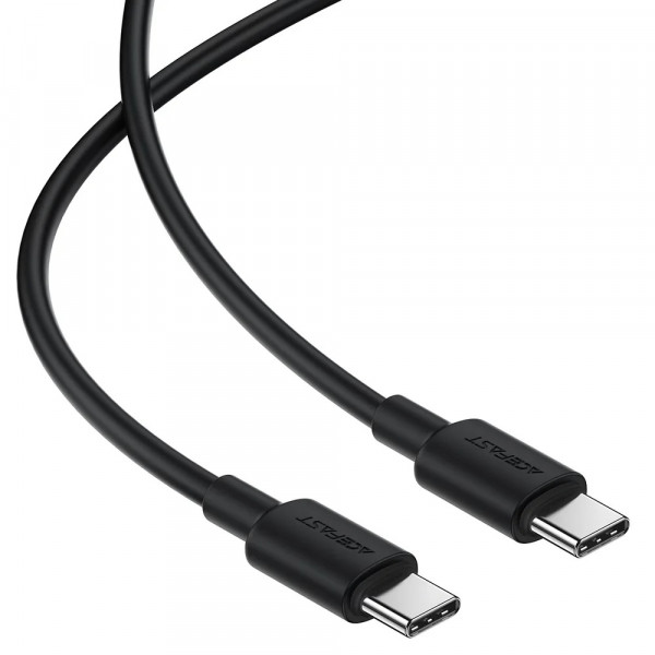 Кабель ACEFAST C25-03 USB-C to USB-C silicone charging data cable Black (6974316287063)