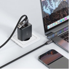 Кабель ACEFAST C25-03 USB-C to USB-C silicone charging data cable Black (6974316287063)