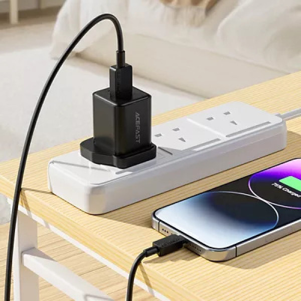Кабель ACEFAST C26-02 USB-A to L PVC charging data cable Black (6974316287094)