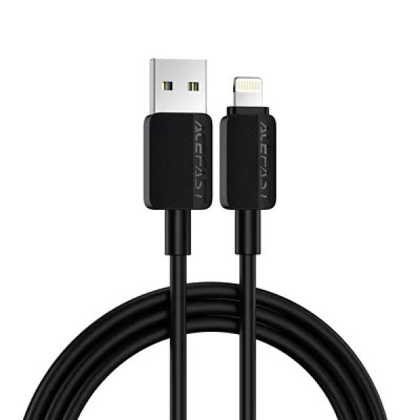 Кабель ACEFAST C26-02 USB-A to L PVC charging data cable Black (6974316287094)