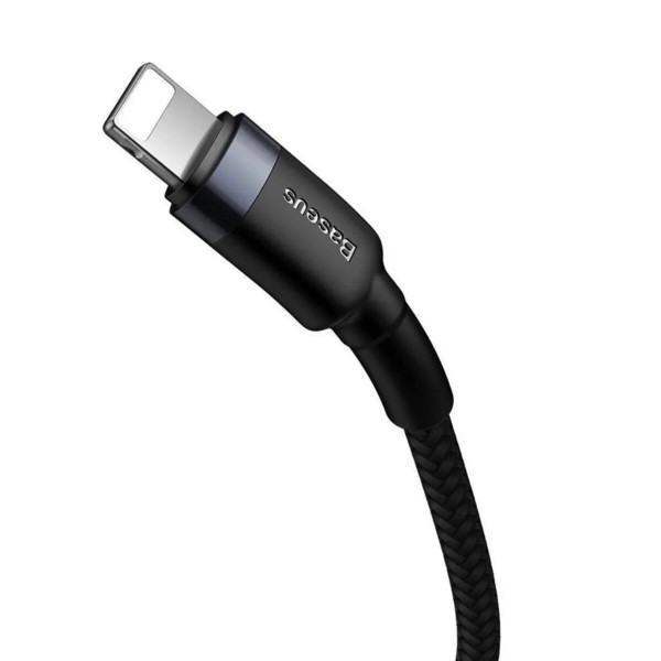 Кабель Baseus Cafule Cable Type-C to iP PD 18W 1m Gray+Black