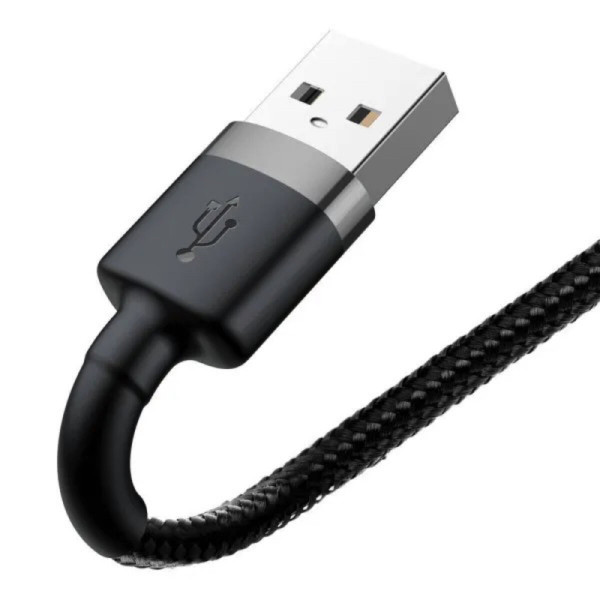 Кабель Baseus Cafule Cable USB For Lightning 1.5A 2m Gray+Black