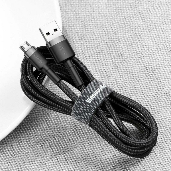 Кабель Baseus Cafule Cable USB For Micro 2A 3m Gray+Black