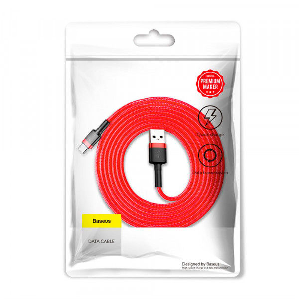 Кабель Baseus Cafule Cable USB For Type-C 3A 2m Red+Red (CATKLF-C09)