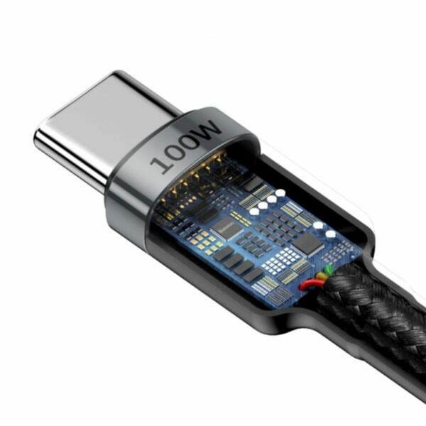 Кабель Baseus Cafule PD2.0 60W flash charging USB cableType-C-Type-C (20V 3A)2M Gray+Чорний