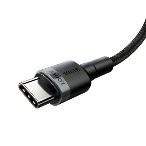 Кабель Baseus Cafule PD2.0 60W flash charging USB cableType-C-Type-C (20V 3A)2M Gray+Чорний