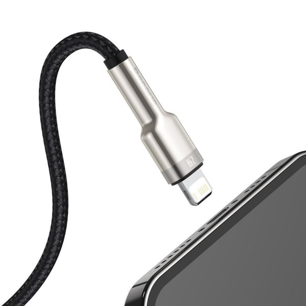 Кабель Baseus Cafule Series Metal Data Cable Type-C to iP PD 20W 1m Чорний