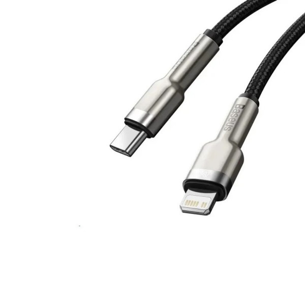 Кабель Baseus Cafule Series Metal Data Cable Type-C to iP PD 20W 1m Чорний
