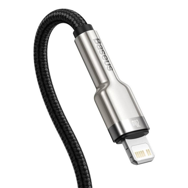 Кабель Baseus Cafule Series Metal Data Cable Type-C to iP PD 20W 1m Чорний