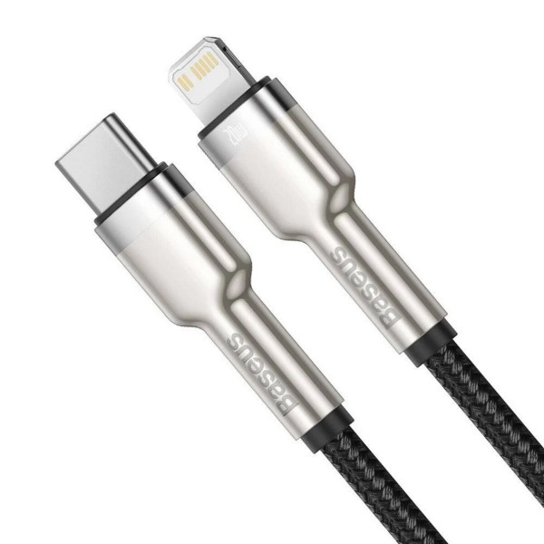 Кабель Baseus Cafule Series Metal Data Cable Type-C to iP PD 20W 1m Чорний