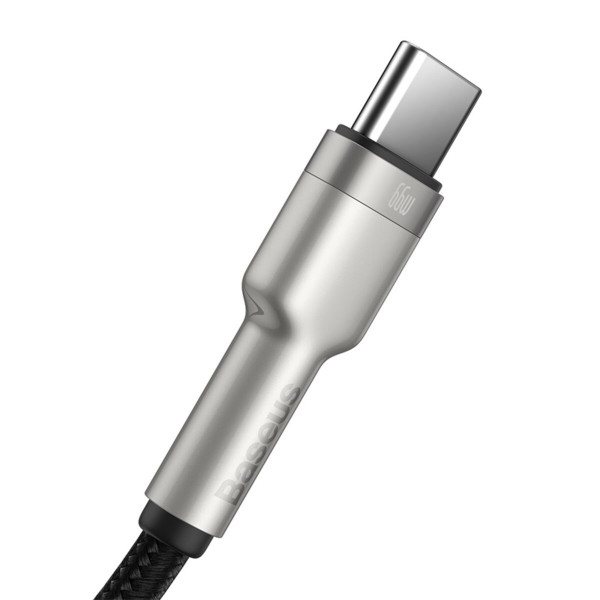 Кабель Baseus Cafule Series Metal Data Cable USB to Type-C 66W 0.25m Black