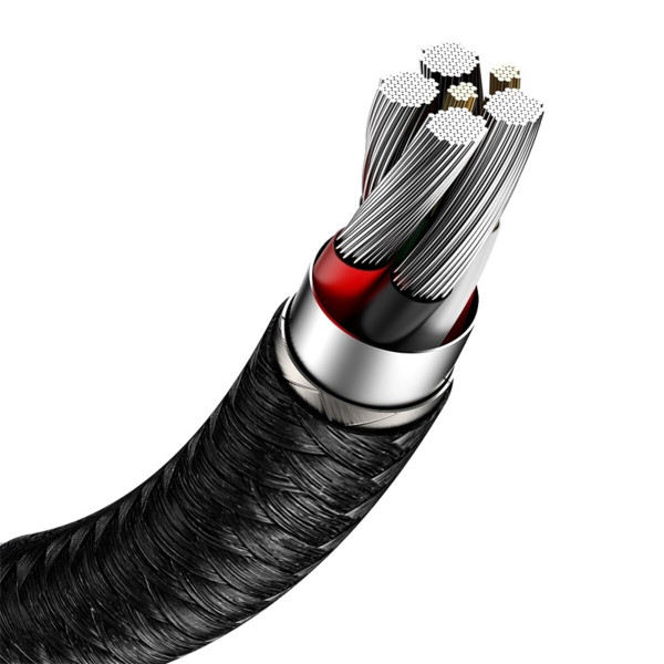 Кабель Baseus Cafule Series Metal Data Cable USB to Type-C 66W 0.25m Black