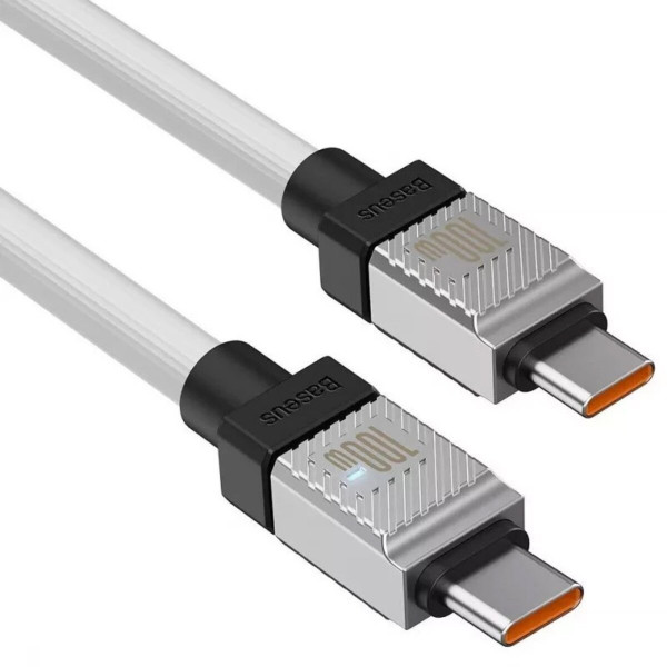 Кабель Baseus CoolPlay Series Fast Charging Cable Type-C to Type-C 100W 2m Білий