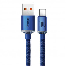 Кабель Baseus Crystal Shine Series Fast Charging Data Cable USB to Type-C 100W 2m Blue (CAJY000503)