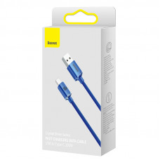 Кабель Baseus Crystal Shine Series Fast Charging Data Cable USB to Type-C 100W 2m Blue (CAJY000503)