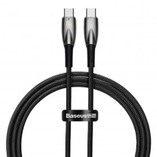 Кабель Baseus Glimmer Series Fast Charging Data Cable Type-C to Type-C 100W 1m Чорний