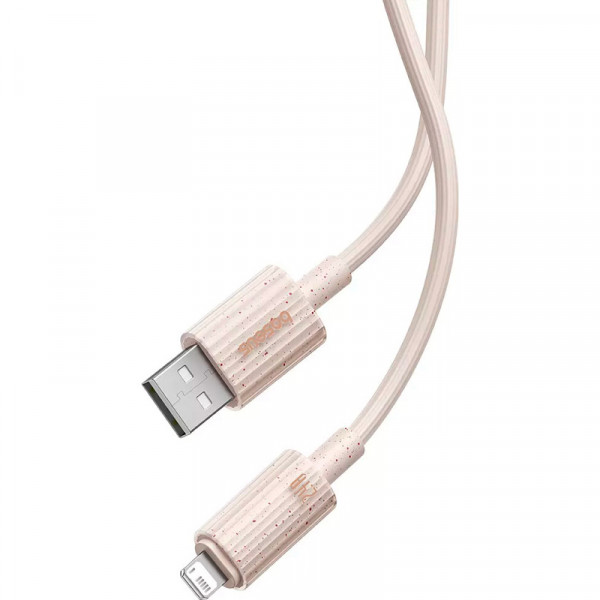 Кабель Baseus Habitat Series Fast Charging Cable USB to iP 2.4A 2m Wheat Pink