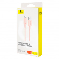 Кабель Baseus Habitat Series Fast Charging Cable USB to iP 2.4A 2m Wheat Pink