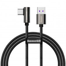Кабель Baseus Legend Series Elbow Fast Charging Data Cable USB to Type-C 66W 1m Чорний