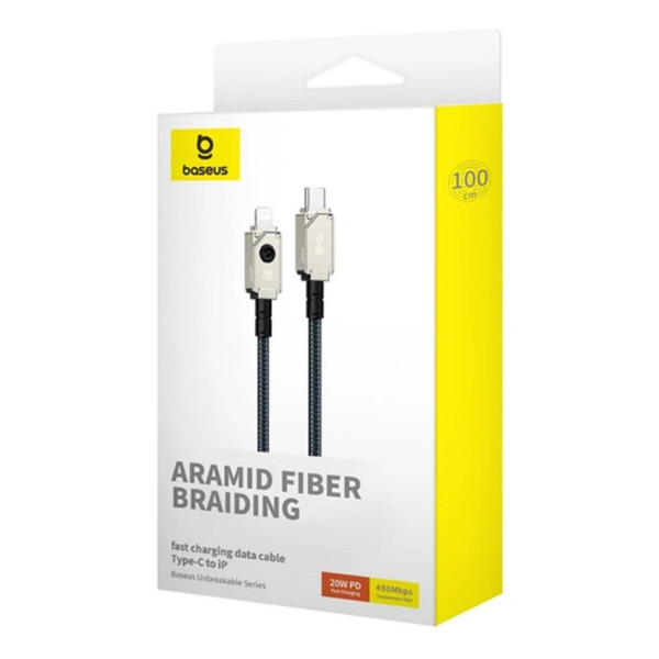 Кабель Baseus Unbreakable Series Fast Charging Data Cable Type-C to iP 20W 1m Stellar Білий