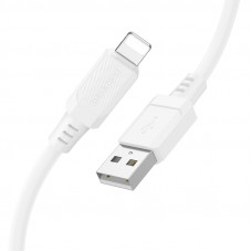 Кабель BOROFONE BX115 Lotto silicone charging data cable iP White (6941991119637)
