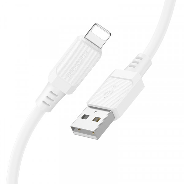 Кабель BOROFONE BX115 Lotto silicone charging data cable iP White (6941991119637)
