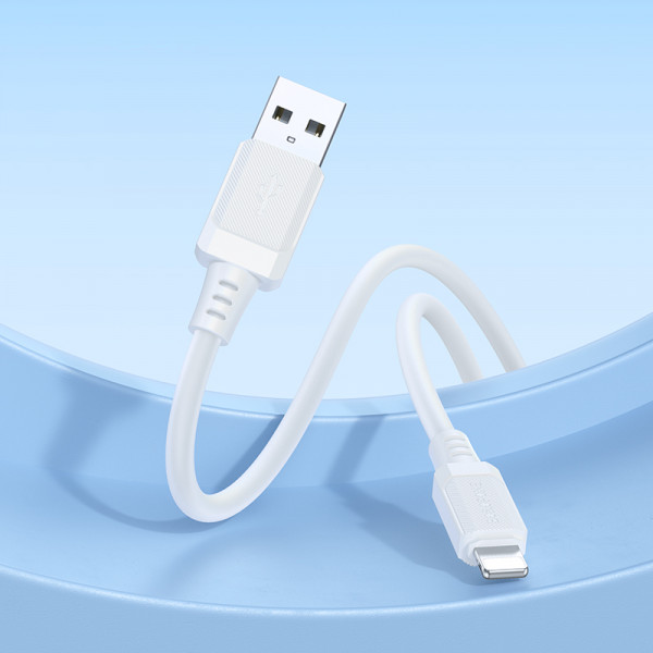 Кабель BOROFONE BX115 Lotto silicone charging data cable iP White (6941991119637)