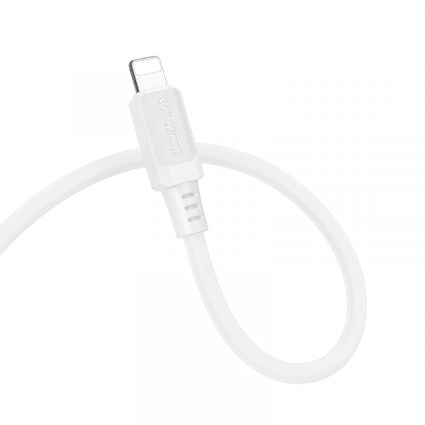 Кабель BOROFONE BX115 Lotto silicone charging data cable iP White (6941991119637)