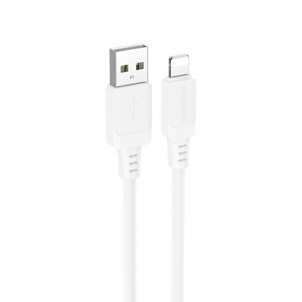Кабель BOROFONE BX115 Lotto silicone charging data cable iP White (6941991119637)
