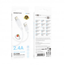 Кабель BOROFONE BX115 Lotto silicone charging data cable iP White (6941991119637)