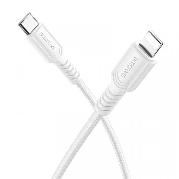 Кабель BOROFONE BX116 Certain PD charging data cable iP White (6941991119729)