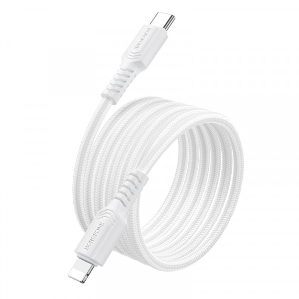 Кабель BOROFONE BX116 Certain PD charging data cable iP White (6941991119729)