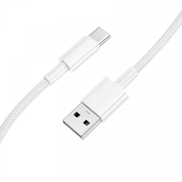 Кабель BOROFONE BX117 Source charging data cable Type-C White (6941991120176)