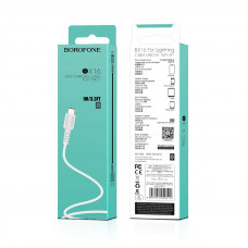 Кабель BOROFONE BX16 USB to Type-C 2A, 1m, PVC, TPE connectors, Білий