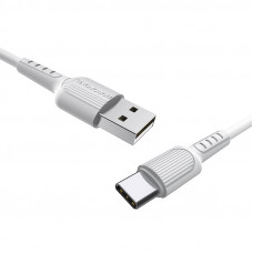 Кабель BOROFONE BX16 USB to Type-C 2A, 1m, PVC, TPE connectors, Білий