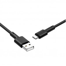 Кабель BOROFONE BX31 USB to Type-C 3A, 1m, silicone, TPE connectors, Чорний