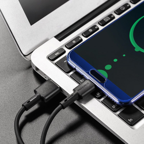 Кабель BOROFONE BX31 USB to Type-C 3A, 1m, silicone, TPE connectors, Чорний