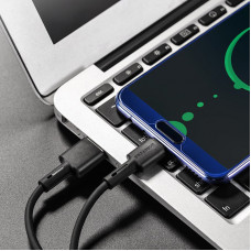 Кабель BOROFONE BX31 USB to Type-C 3A, 1m, silicone, TPE connectors, Чорний