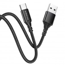 Кабель BOROFONE BX54 Ultra bright Type-C 1m 2.4A Чорний