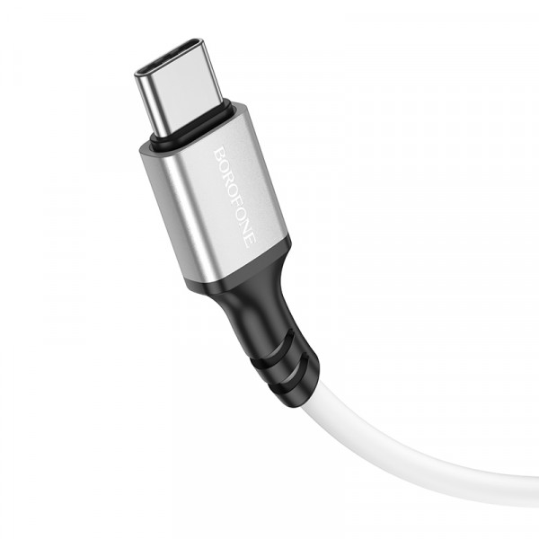 Кабель BOROFONE BX83 Type-C Famous silicone charging data cable White (6974443386424)