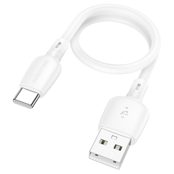 Кабель BOROFONE BX93 Super power 27W charging data cable Type-C(L=0.25M) Білий